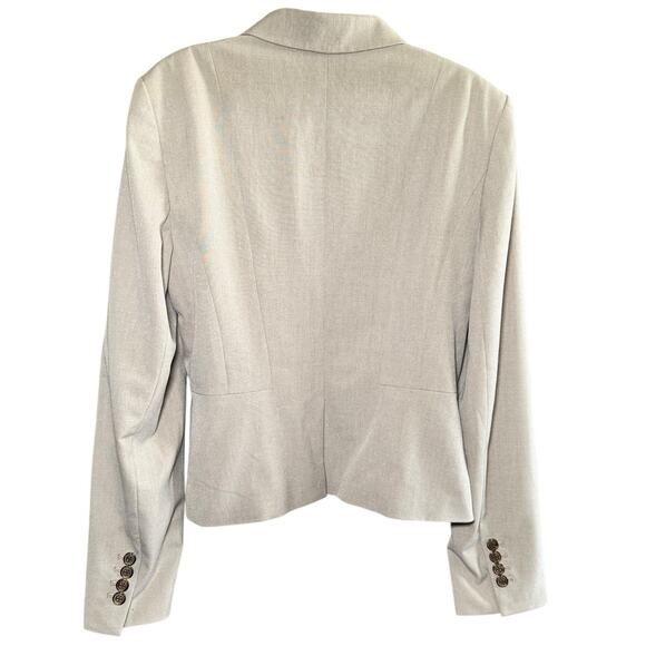 Classic Ann Taylor Suit Jacket Size 14 Beige Tan Womens Office Siren Business - Picture 2 of 10